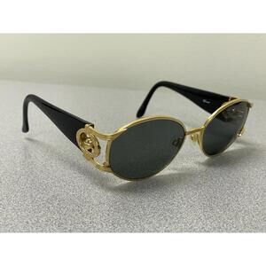 Tura Vintage Women’s Sunglasses Mod-954 Black Gold FRAMES ONLY 55-17-130 HTF